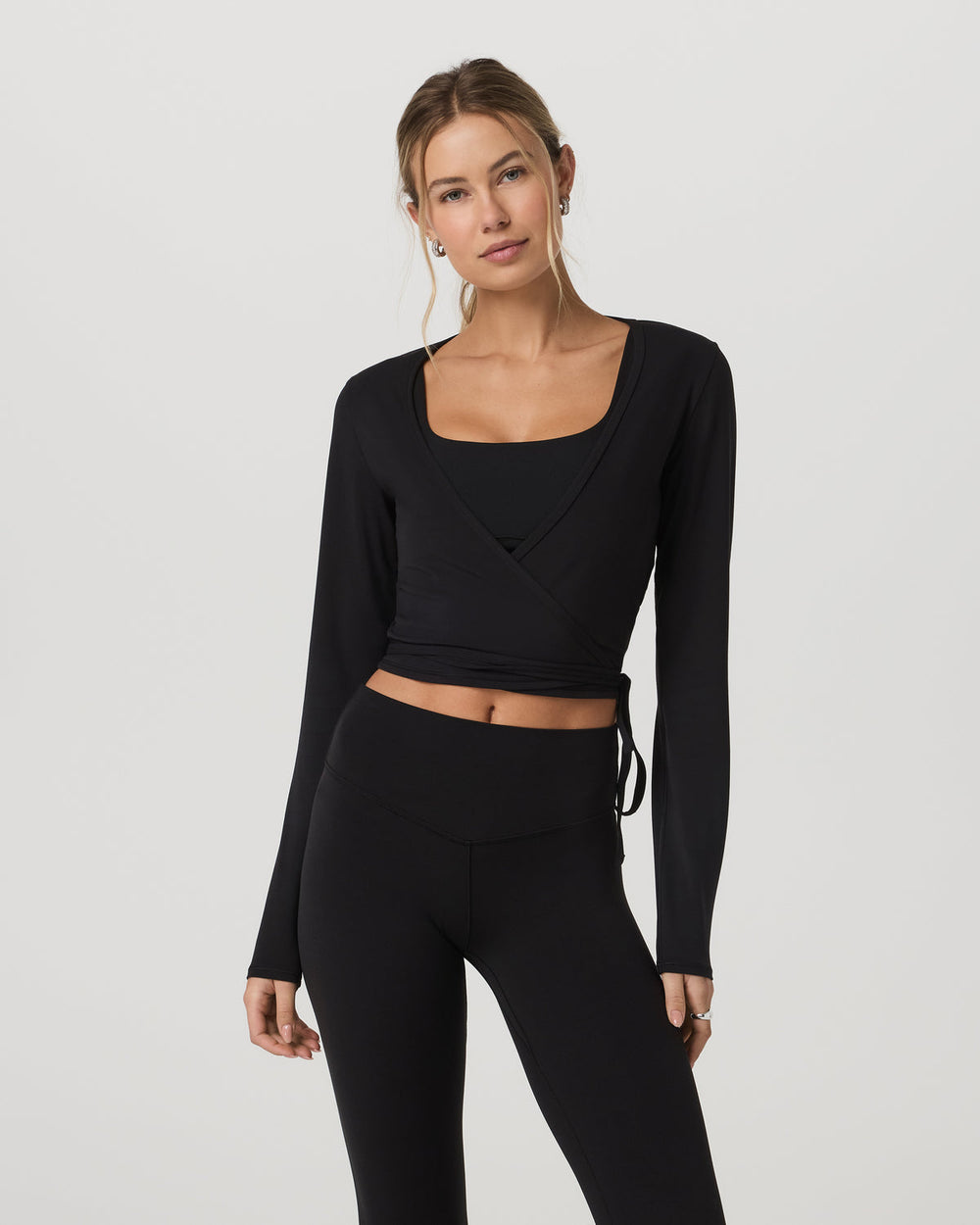 Vuori AllTheForm™ Wrap Top Women's Black Wrap Top | Vuori outlet