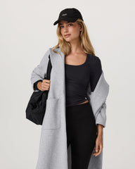 Women's Long Sleeve Halo Essential Scoop Solid Black | Vuori outlet