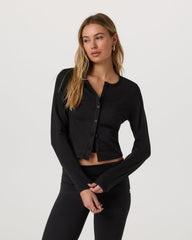 Halo Cardigan 2.0 Black Heather | Vuori shop