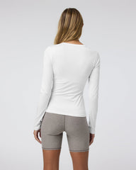 Long Sleeve Lux Crew Tee White | Vuori onsale