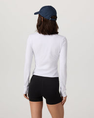 Long Sleeve Tuvalu Henley Women's White Shirt | Vuori discount
