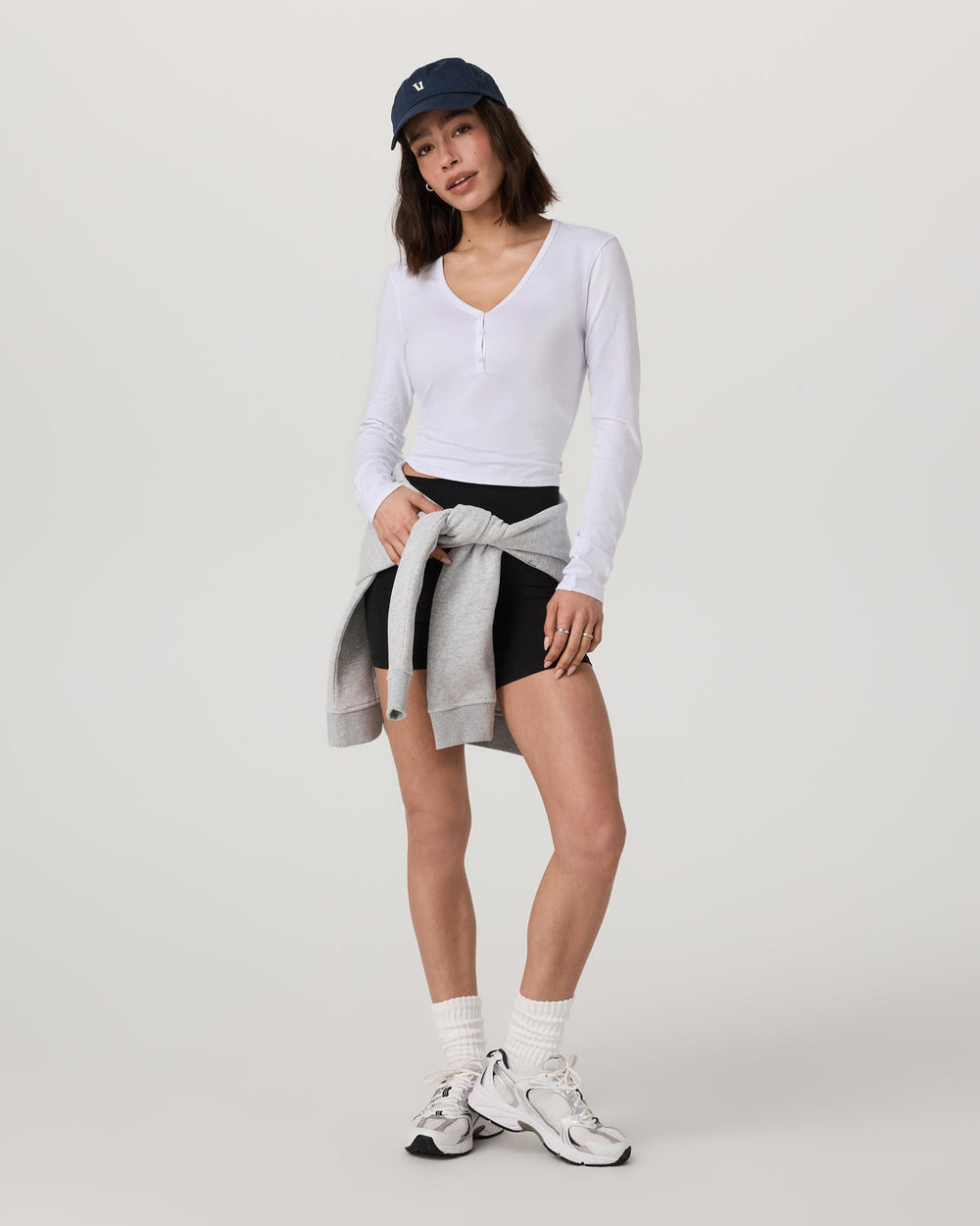 Long Sleeve Tuvalu Henley Women's White Shirt | Vuori discount