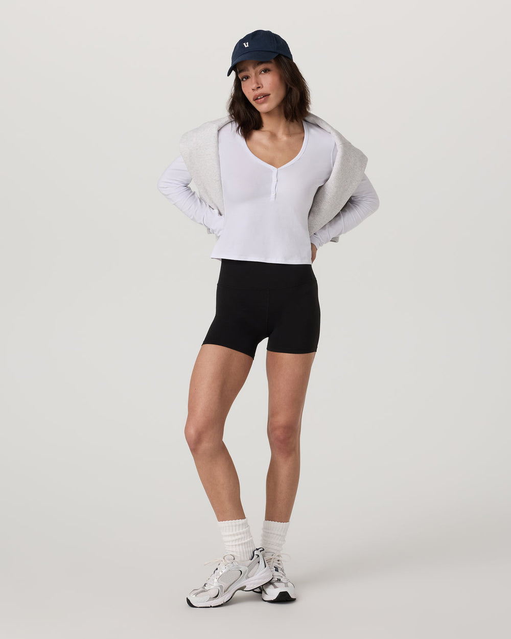 Long Sleeve Tuvalu Henley Women's White Shirt | Vuori discount