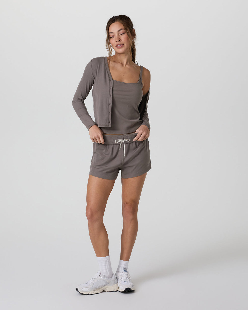 Long Sleeve Pose Cardigan Chia Ribbed Cardigan | Vuori outlet