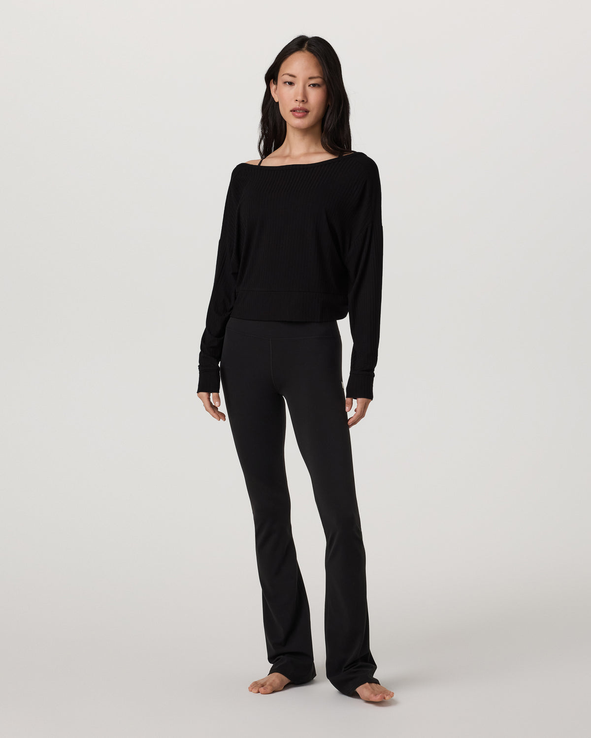 Long Sleeve Twist Top Women's Black Twist Top | Vuori shop