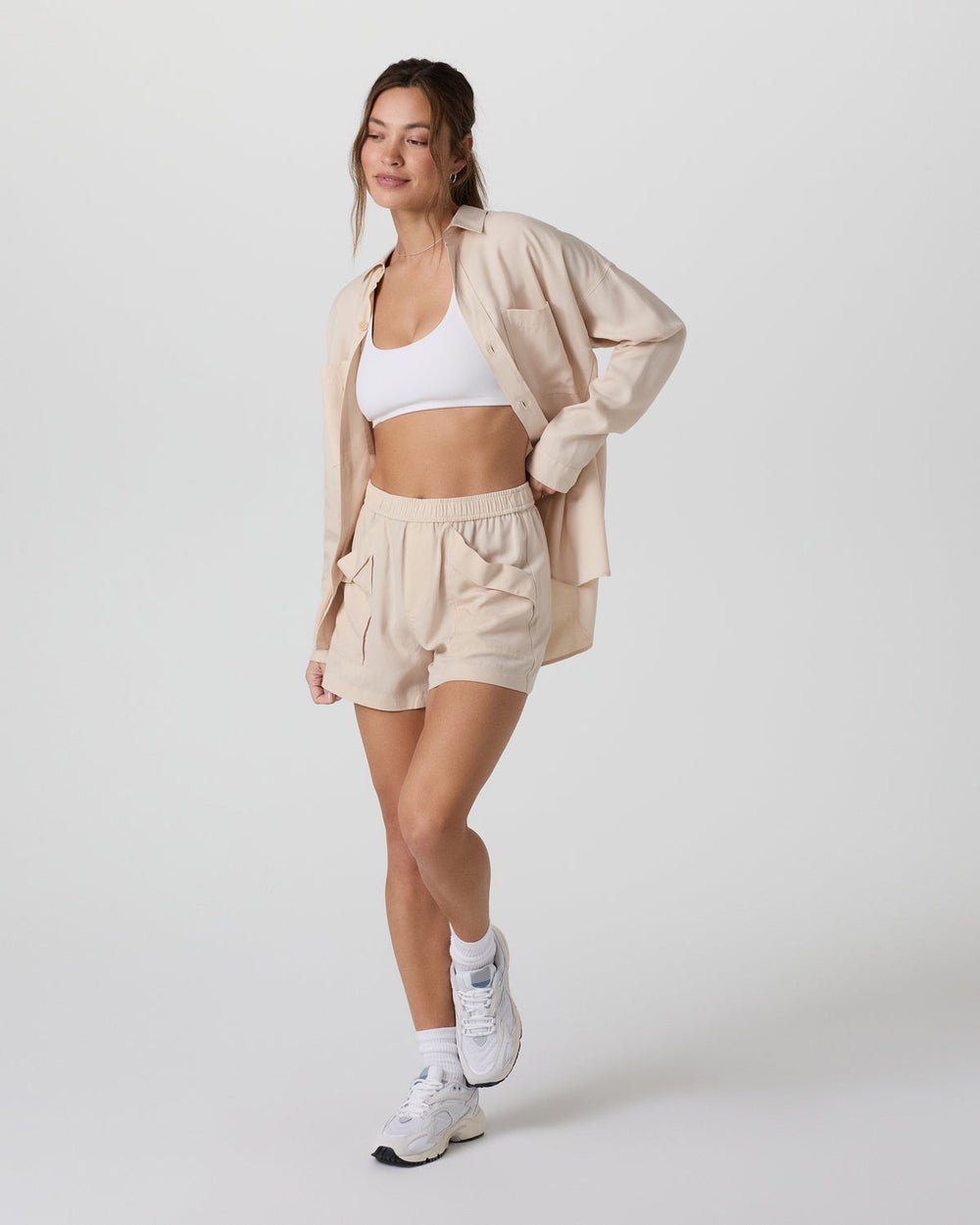 Trestles Twill Button Up Sand Dollar | Vuori sale