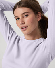 Long Sleeve Pose Crew Women's Lavender Ice Crewneck | Vuori outlet