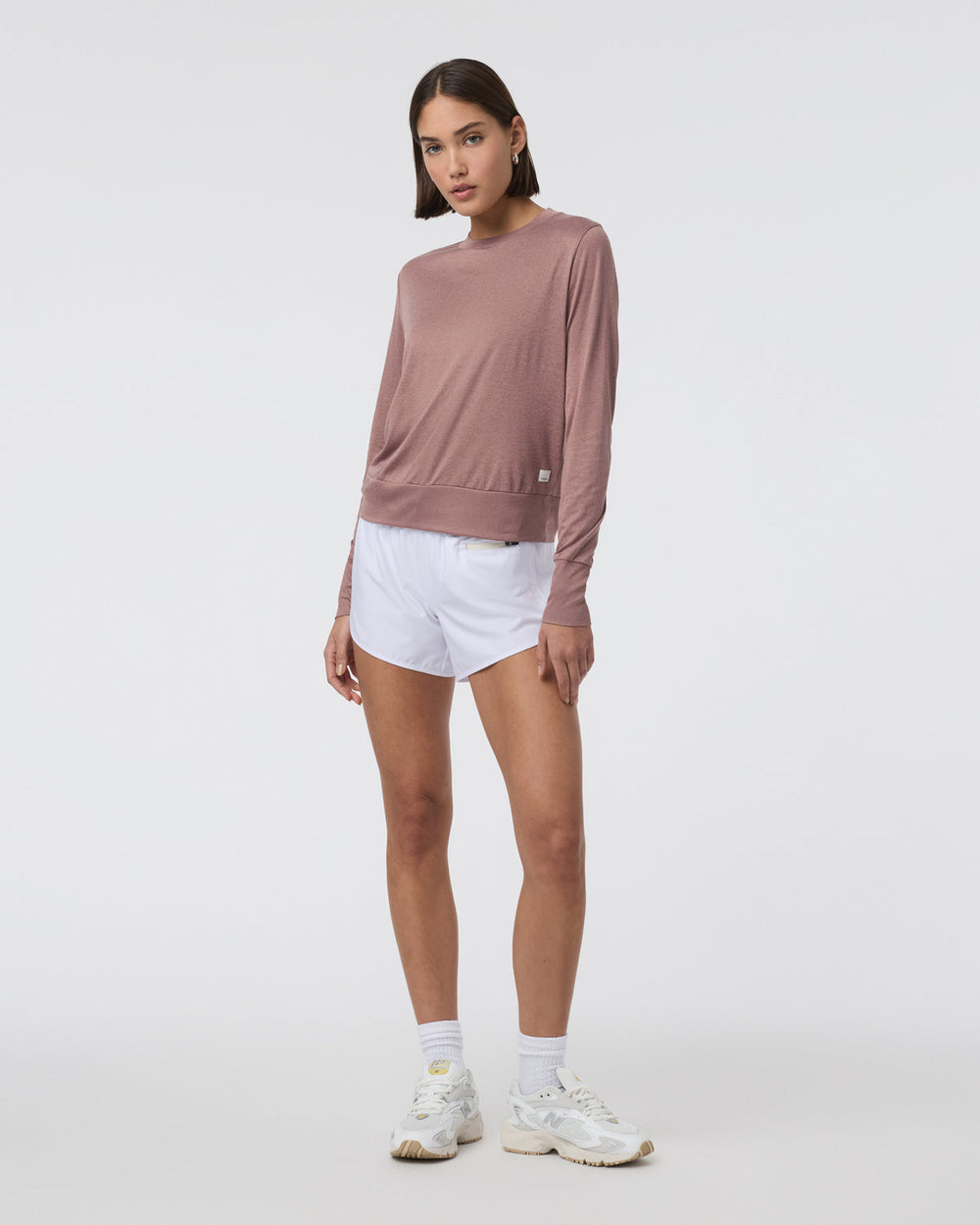 Daydream Crew Sedona Brown Heather Long Sleeve Top | Vuori sale