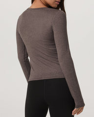 Women's Long Sleeve Halo Essential Scoop Chia Heather | Vuori onsale