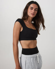 Vuori AllTheForm™ Short Sleeve Bra Women's Black Sports Bra | Vuori discount