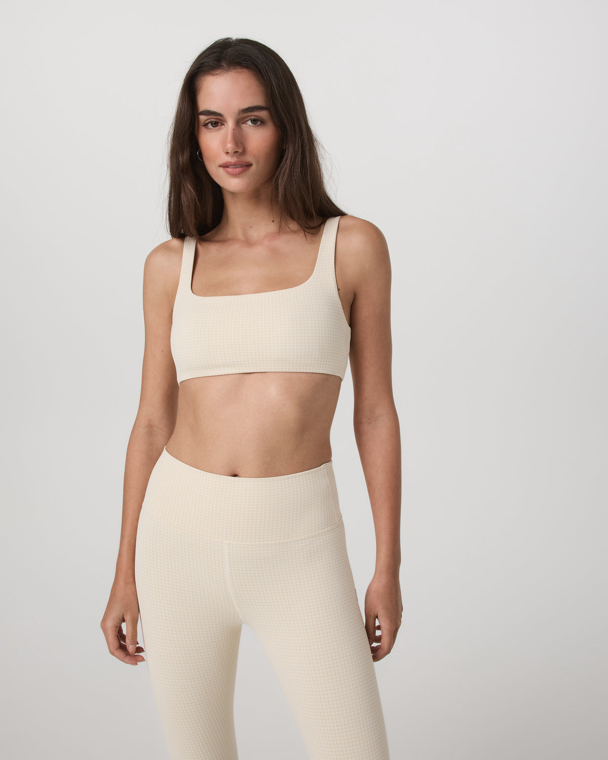Micro Houndstooth Bra Women's Sports Bra in Natural | Vuori for sale