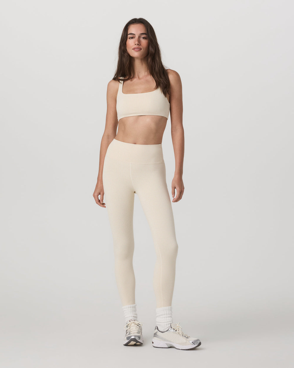 Micro Houndstooth Bra Women's Sports Bra in Natural | Vuori for sale