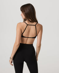 Vuori AllTheFeels™ Strappy Back Bra Women's Black Sports Bra | Vuori for sale
