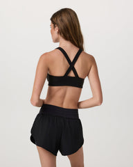 Daily Piped Bra Women's Black Sports Bra | Vuori outlet