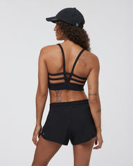 Yosemite Longline Bra Black Strappy Sports Bra | Vuori onsale