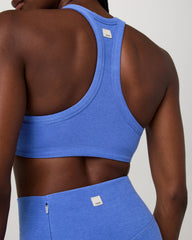 Elevation Racer Bra Women's Bright Iris Heather Sports Bra | Vuori shop