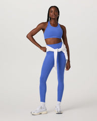 Elevation Racer Bra Women's Bright Iris Heather Sports Bra | Vuori shop