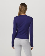 Long Sleeve Halo Essential Crew Tee Stellar Sky Heather | Vuori sale