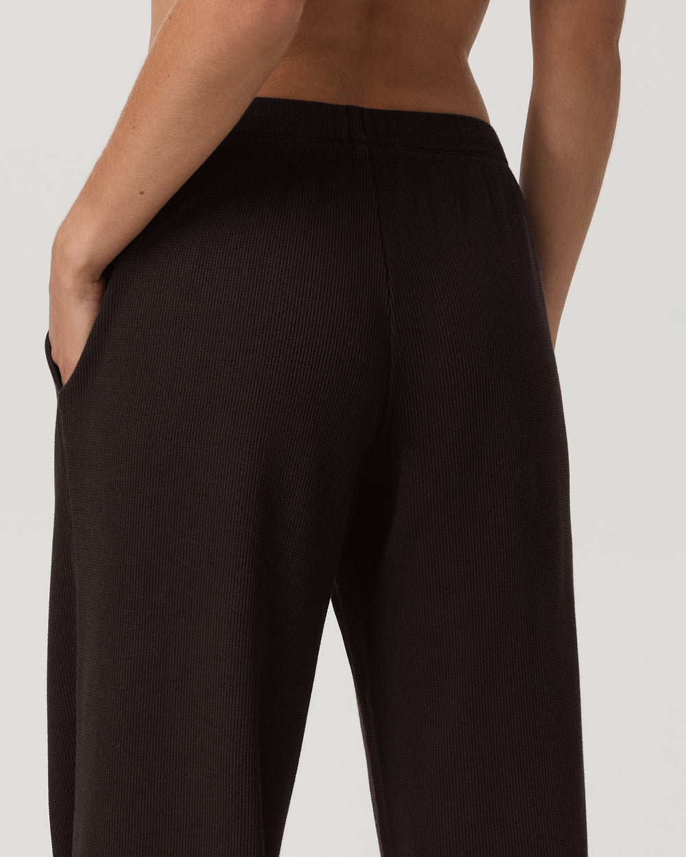 Waffle Wideleg Pant Women's Dark Java Waffle Knit Pants | Vuori onsale