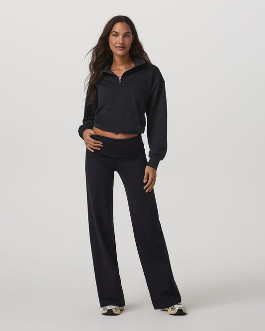 Granite Foldover Straight Leg Women's Black Heather Pant | Vuori sale