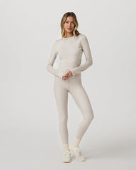 Long Sleeve Halo Essential Crew Tee Ecru Heather Shirt | Vuori onsale