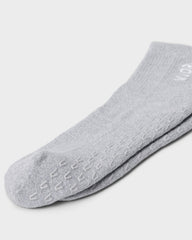 Half Crew Gripper Sock Light Heather Grey Grip | Vuori shop