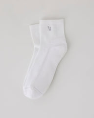 Quarter Crew V1 Sock 2.0 White | Vuori outlet