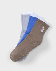 Half Crew Gripper Sock Smokey Taupe Grip Socks | Vuori shop
