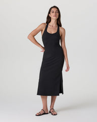 Halo Racerback Dress Solid Black | Vuori shop