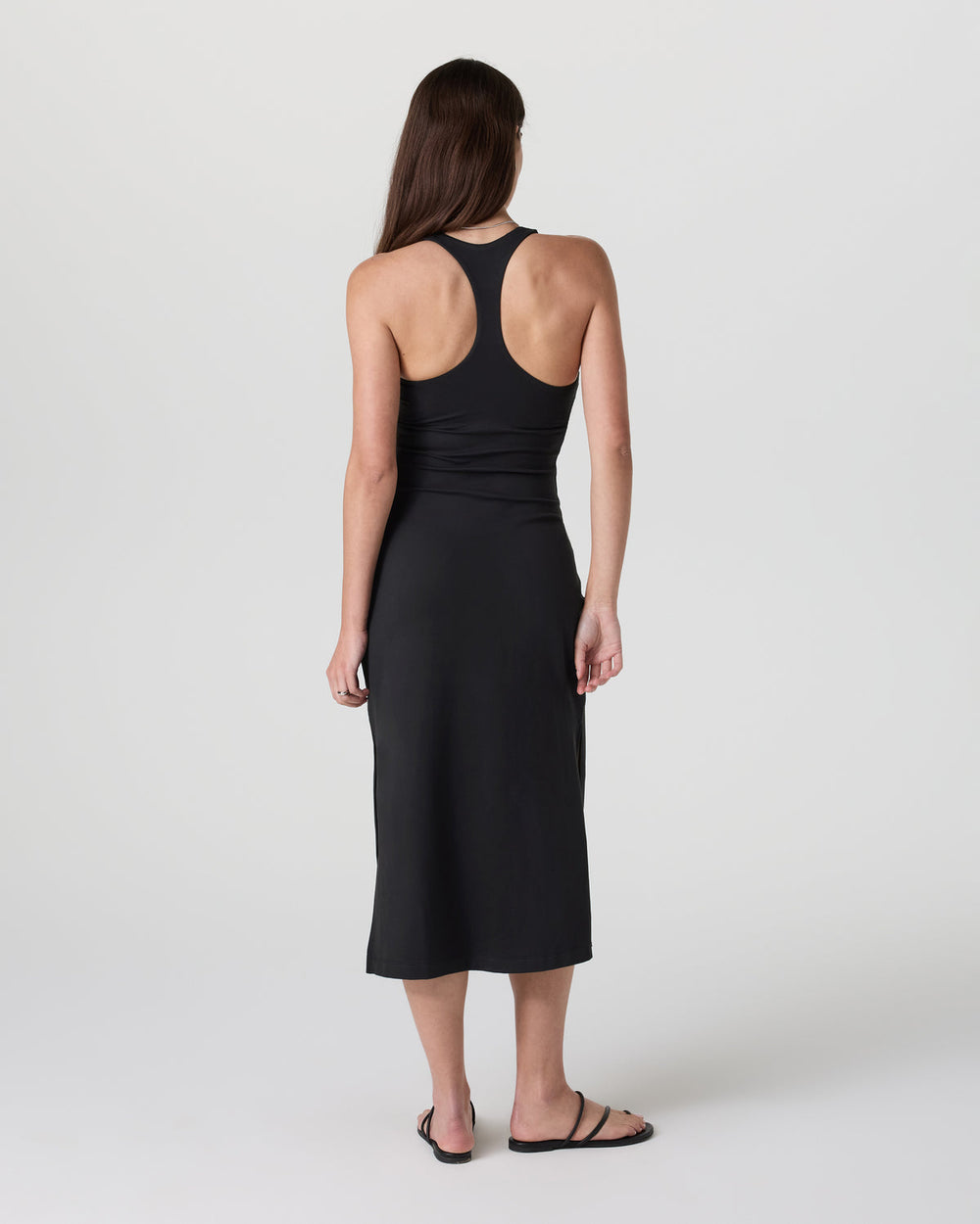 Halo Racerback Dress Solid Black | Vuori shop