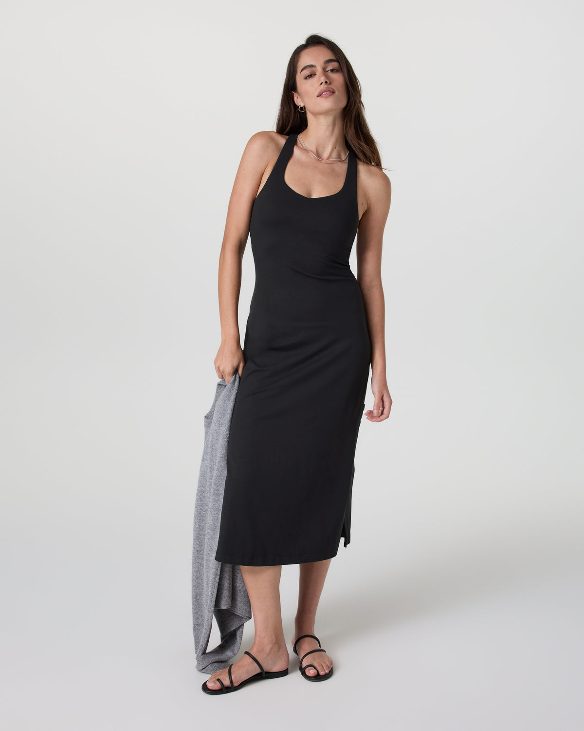 Halo Racerback Dress Solid Black | Vuori shop