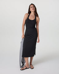Halo Racerback Dress Solid Black | Vuori shop
