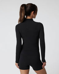 Vuori AllTheFeels Long Sleeve Mock Black | Vuori discount