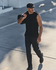 Sunday Performance Track Pant 30" Men's Black Pants | Vuori shop