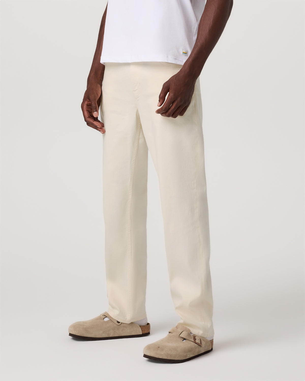 Benton Stretch Twill Pant Classic Fit 32" Natural Jeans | Vuori shop