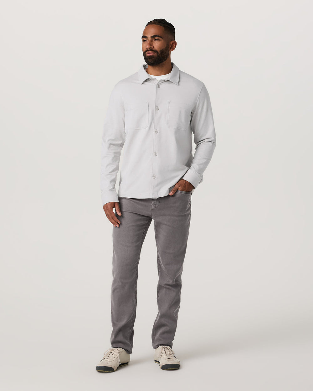 Benton Stretch Twill Pant Athletic Slim Fit 32" Cavern Grey | Vuori outlet