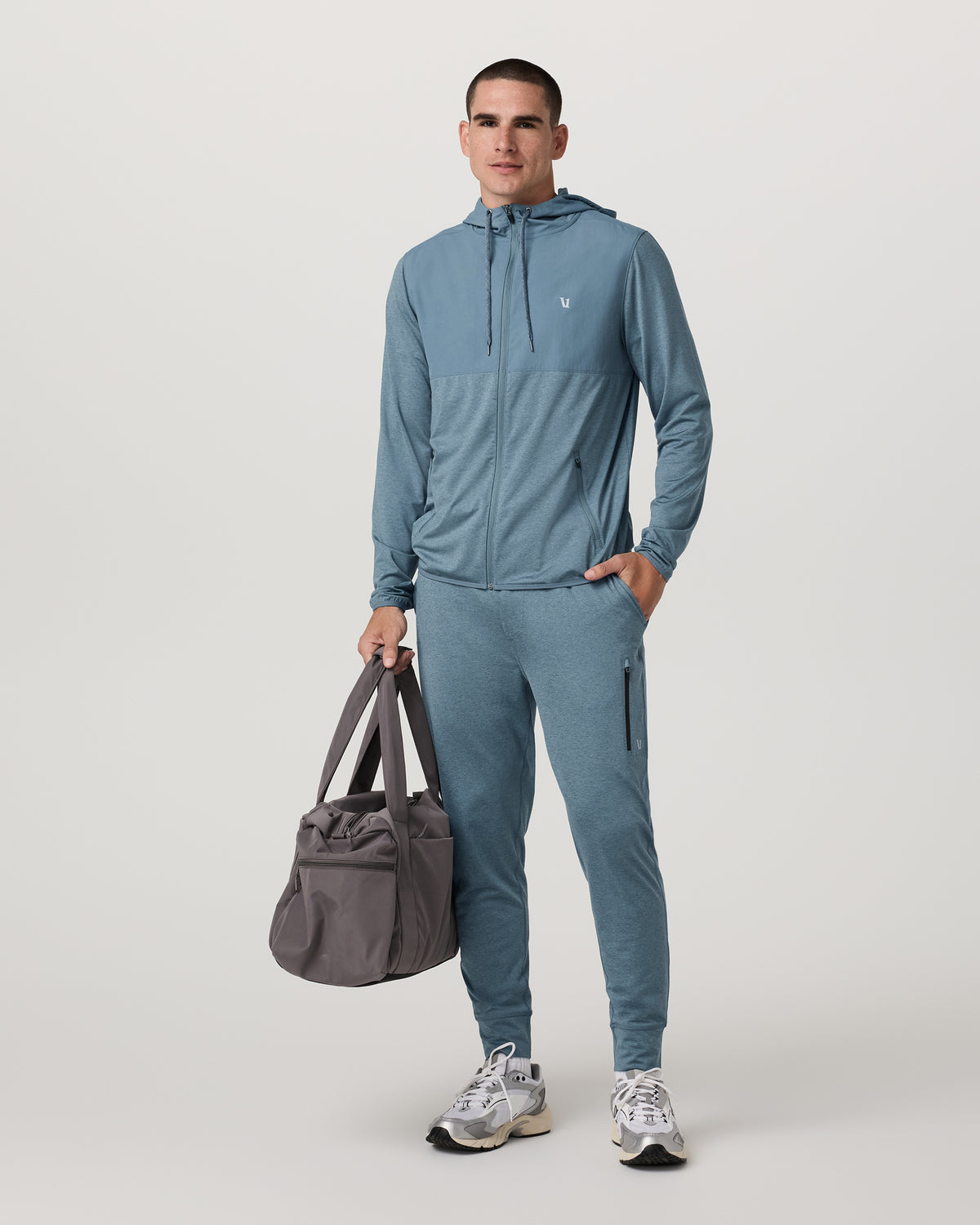 Men's Sunday Performance Jogger 28" Smoke Blue Heather | Vuori for sale