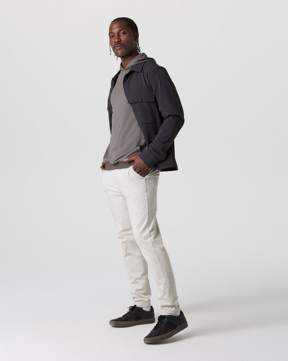 Coronado Pant Men's Salt Heather Zip Up Hoodie | Vuori shop