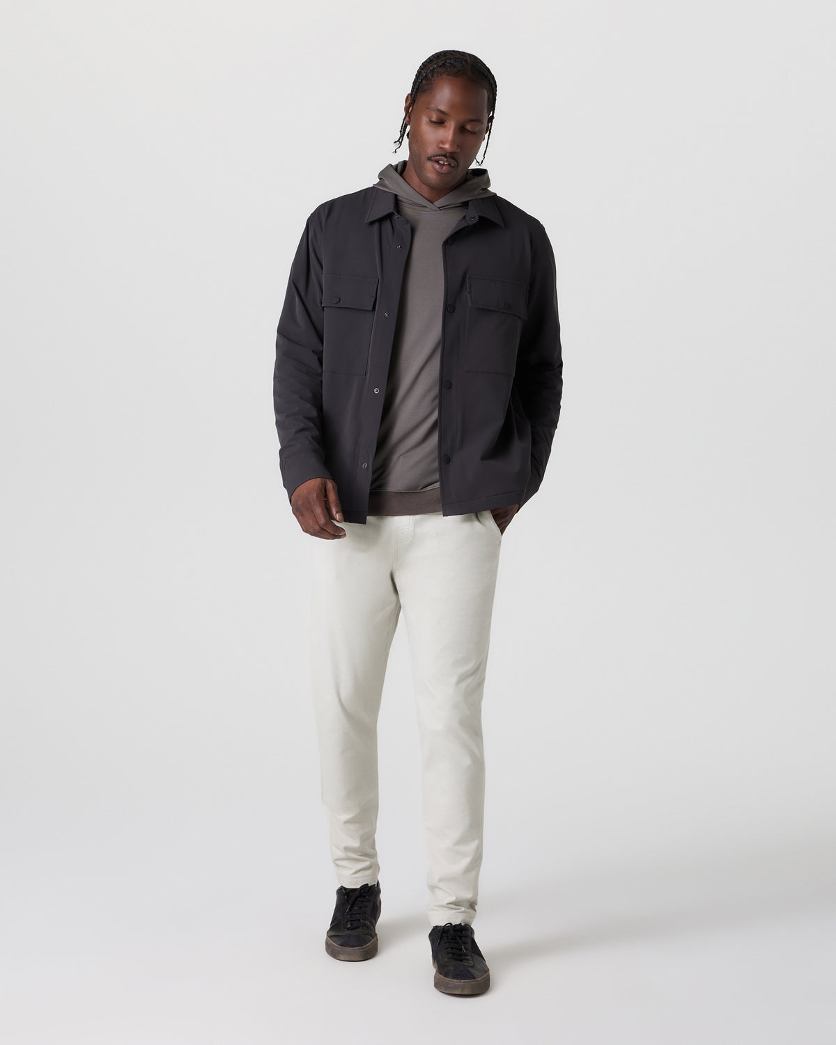 Coronado Pant Men's Salt Heather Zip Up Hoodie | Vuori shop