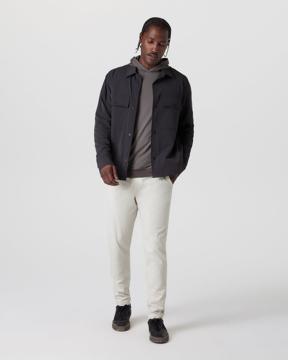 Coronado Pant Men's Salt Heather Zip Up Hoodie | Vuori shop