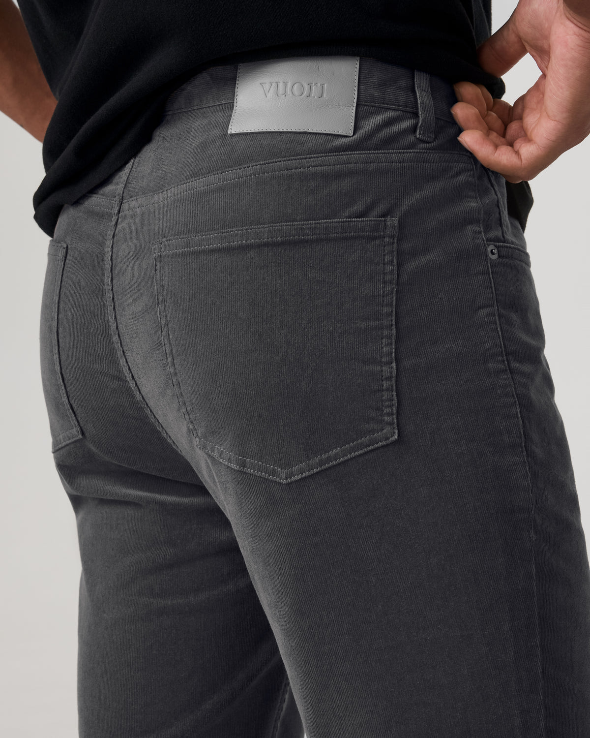 Optimist 5 Pocket Cord Pant Athletic Slim Fit Charcoal | Vuori sale