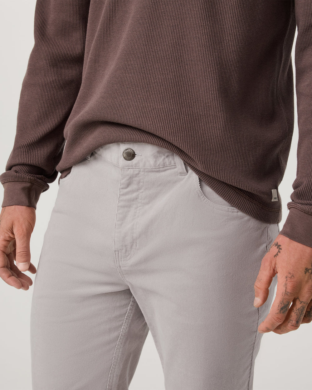 Optimist 5 Pocket Cord Pant Athletic Slim Fit Amethyst Grey | Vuori outlet
