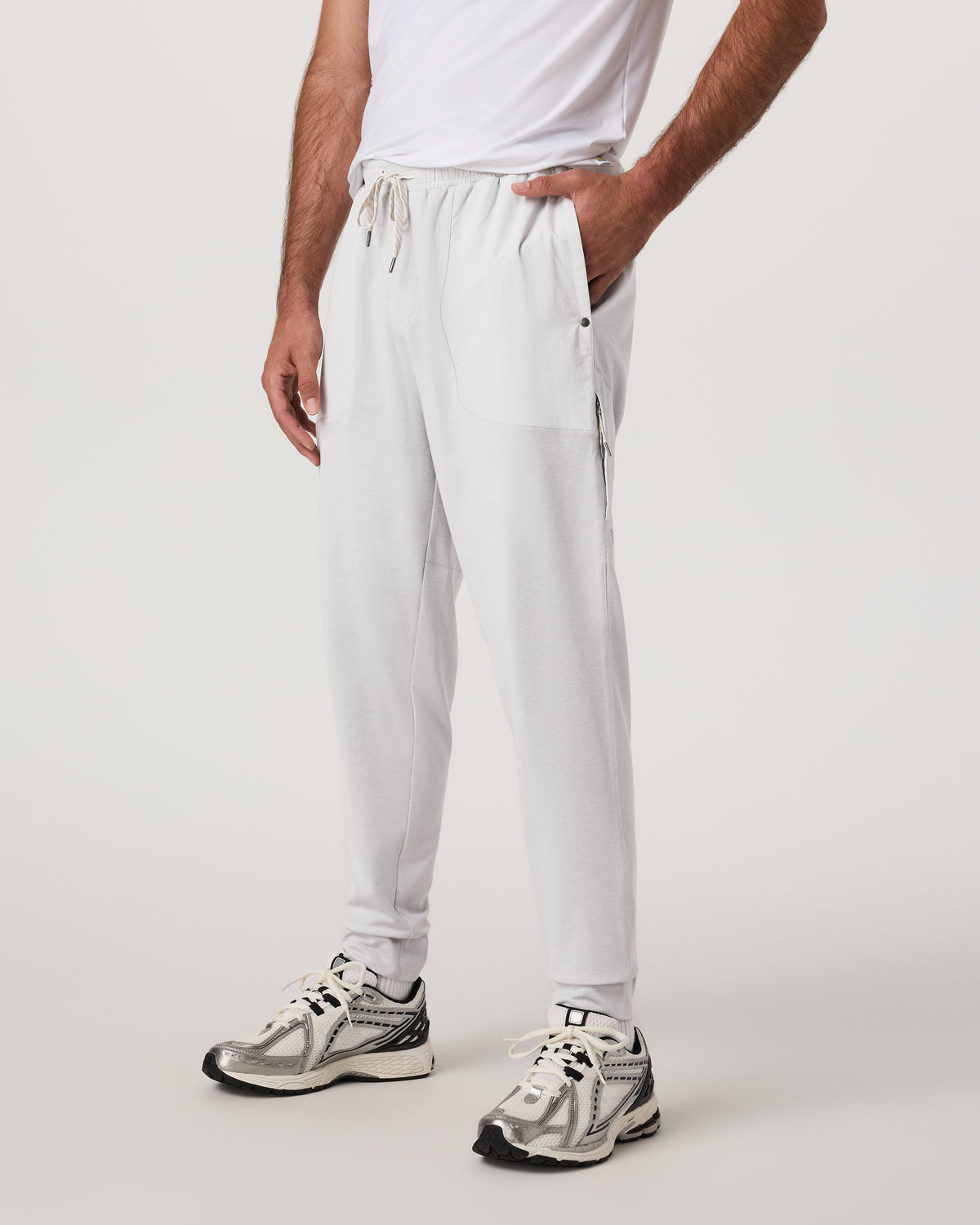 Sunday Mixed Media Jogger 28" Men's Frost Grey Joggers | Vuori onsale