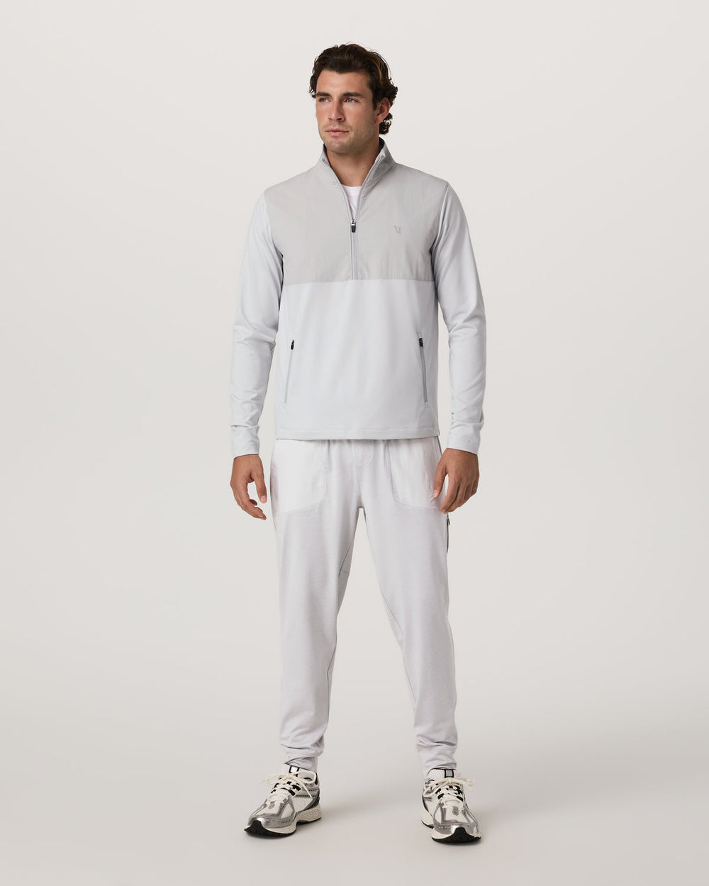 Sunday Mixed Media Jogger 28" Men's Frost Grey Joggers | Vuori onsale