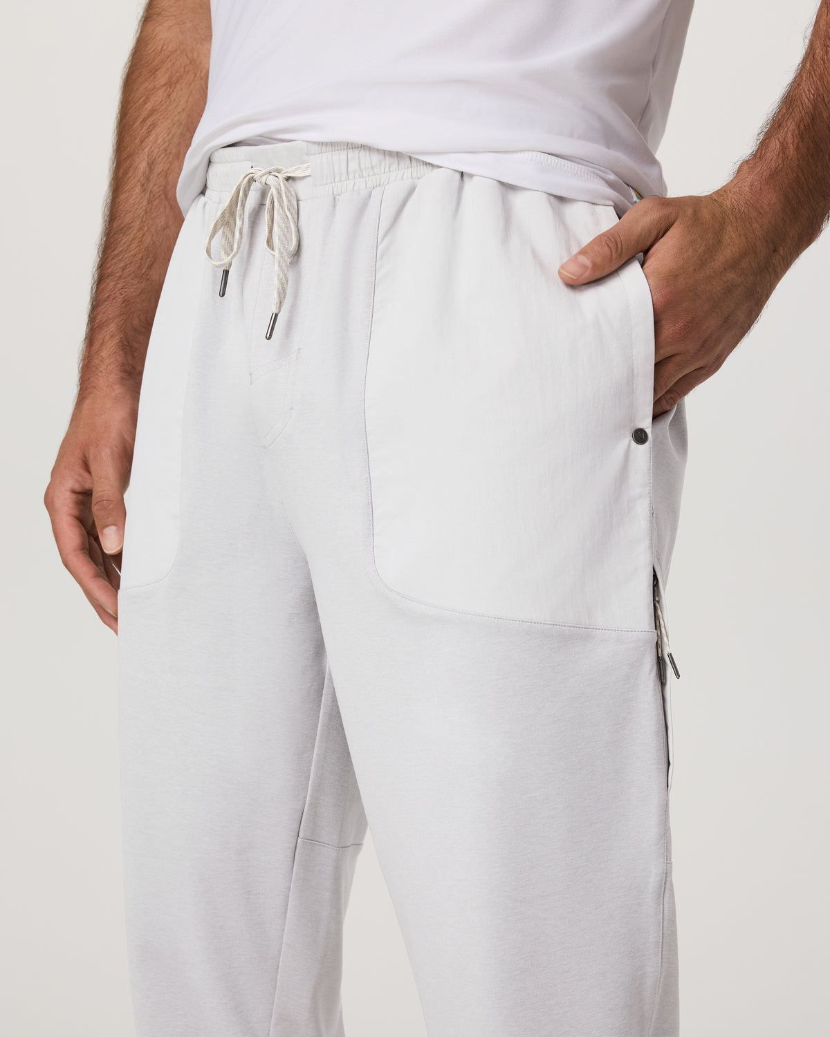 Sunday Mixed Media Jogger 28" Men's Frost Grey Joggers | Vuori onsale