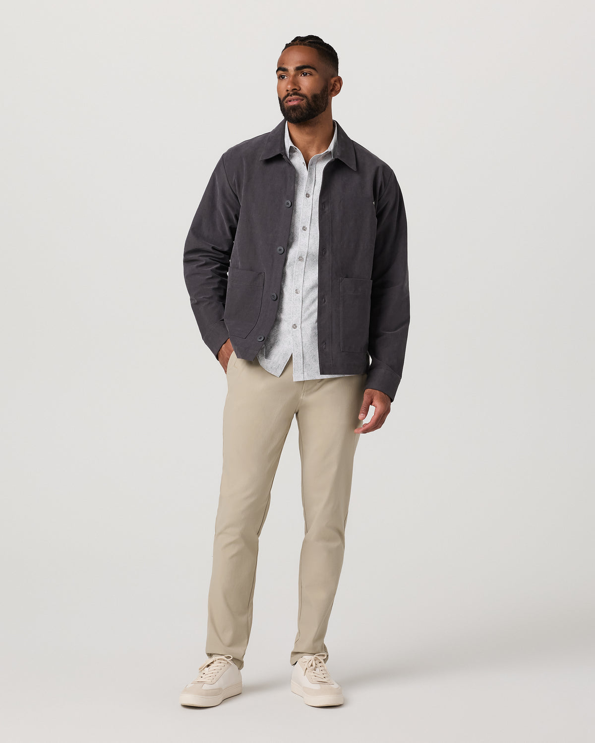 Men's Cascade Tech Chino Athletic Slim Fit 32" Trench | Vuori for sale