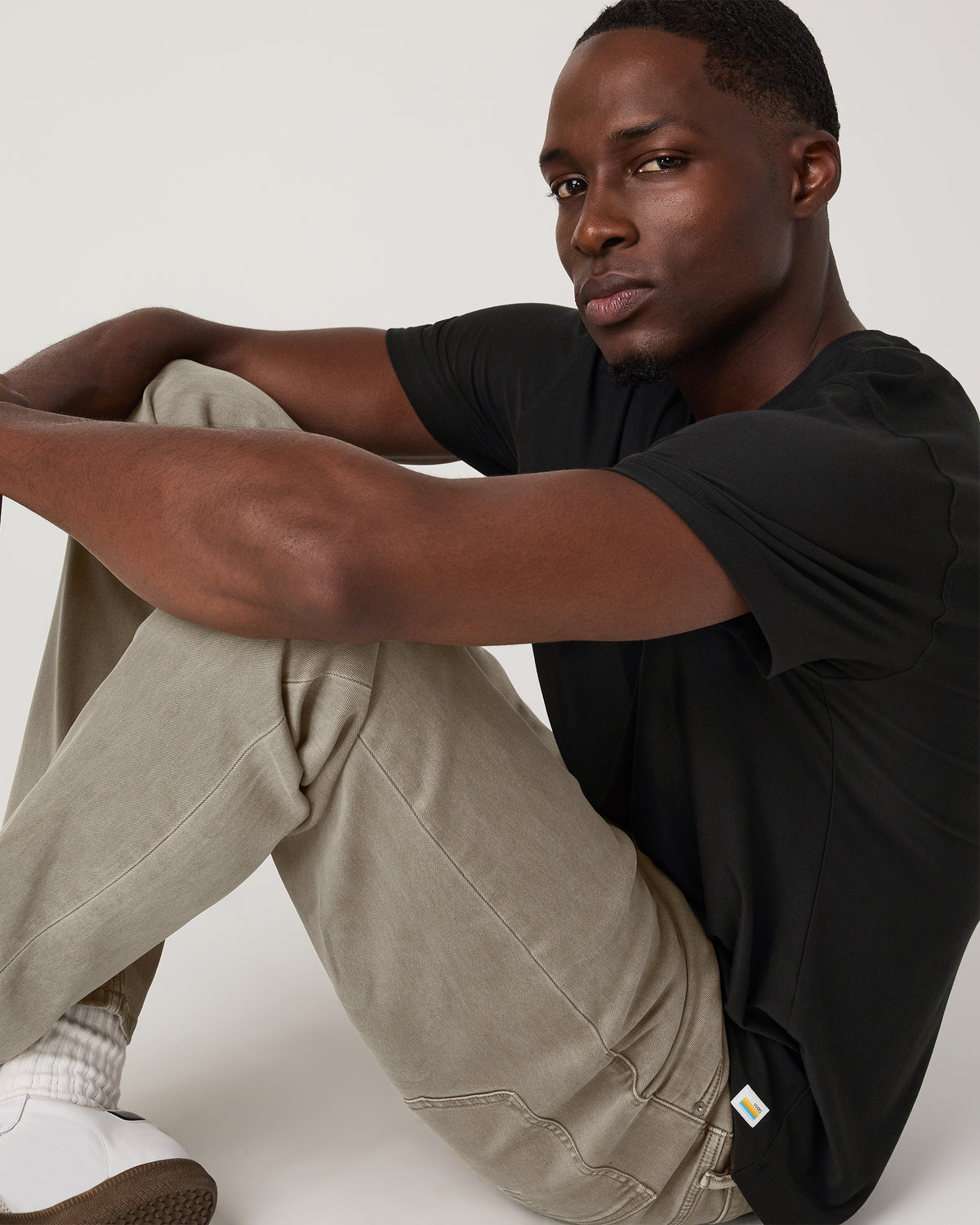 Benton Stretch Twill Pant Athletic Slim Fit 30" Taupe | Vuori shop