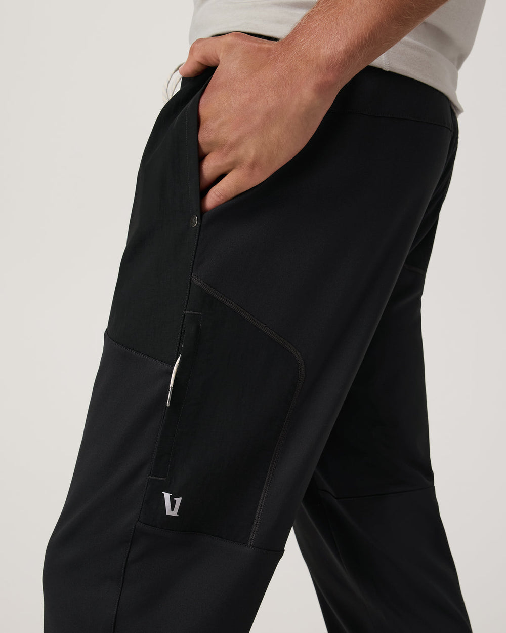 Sunday Mixed Media Jogger 28" Men's Black Joggers | Vuori discount
