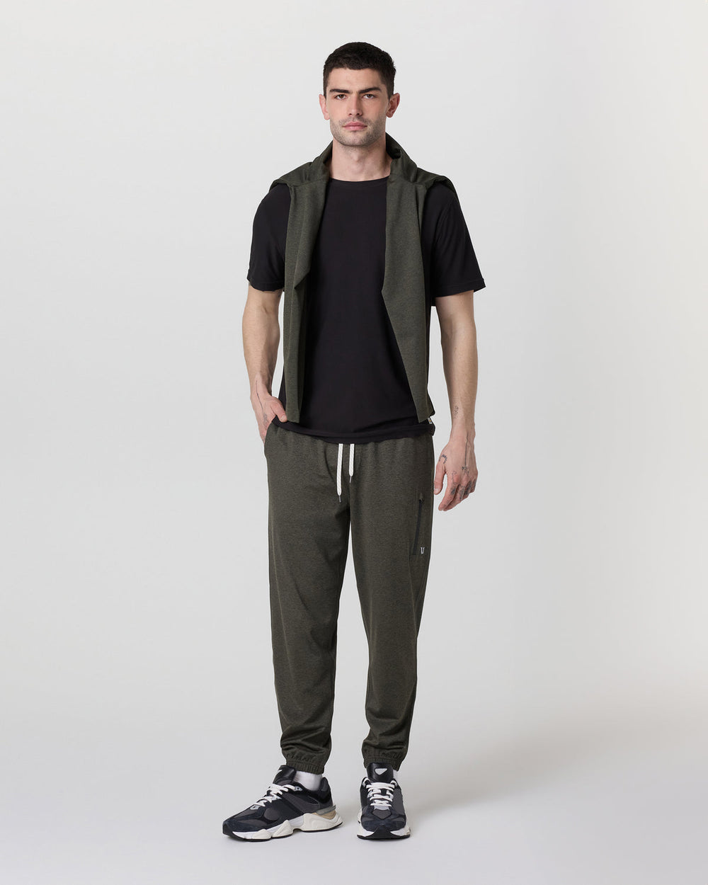 Sunday Performance Sweatpant Classic 30" Kale Heather | Vuori discount