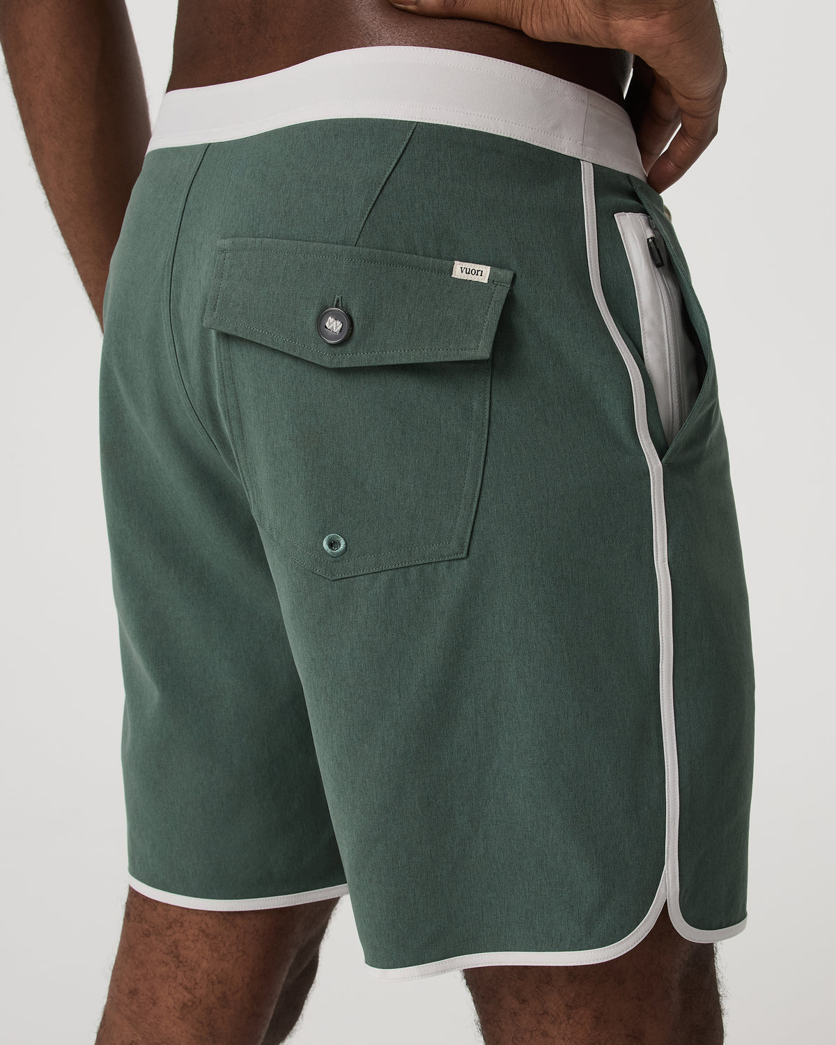 Men's Cruise Boardshort 7" Agate Green Linen Texture | Vuori discount